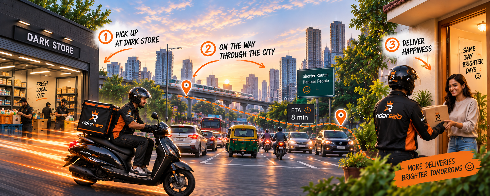 RiderSaib riders delivering across India